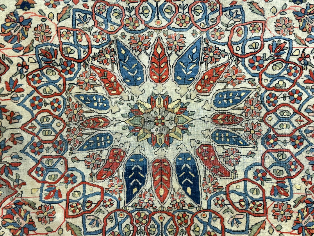 Antique Persian Mohtasham Kashan 4'4" x 6’8"