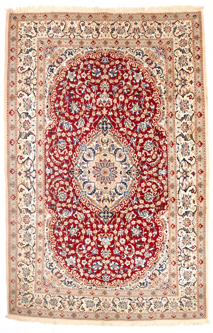 Vintage Persian Nain Rug 6’7” x 10’3"