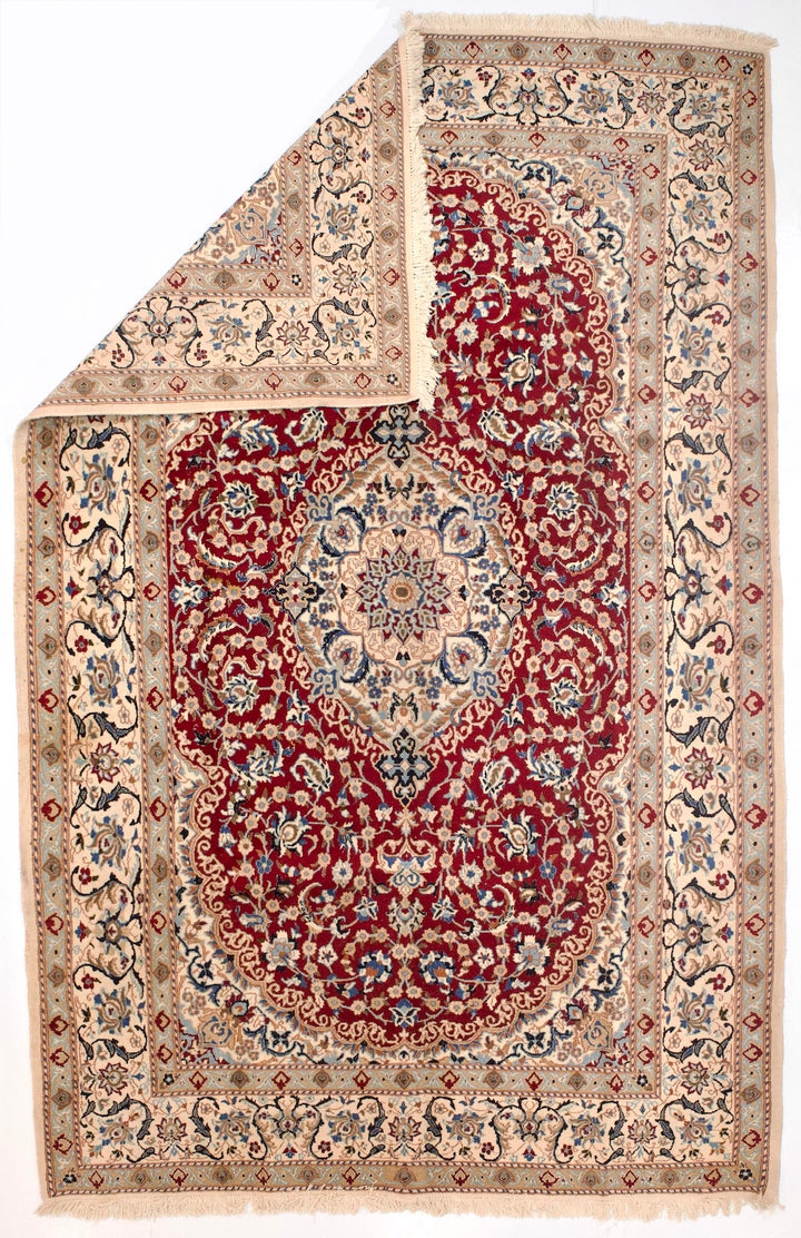 Vintage Persian Nain Rug 6’7” x 10’3"