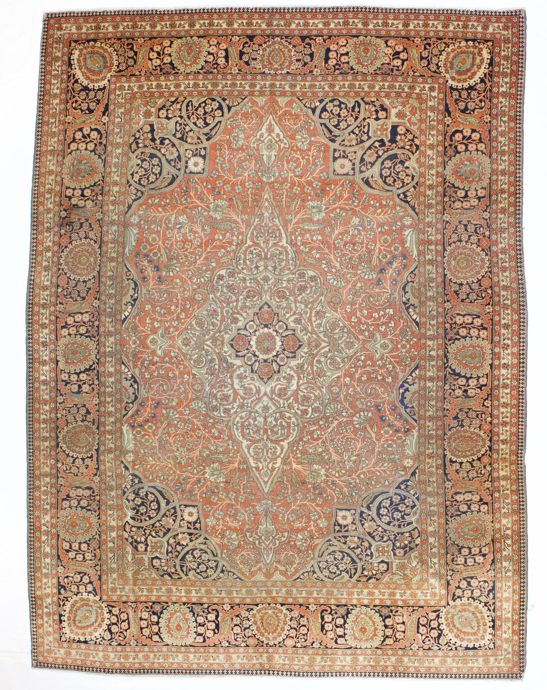 Antique Mohtasham Kashan Rug 8'4'' x 11'4''