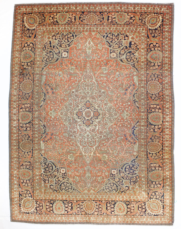 Antique Mohtasham Kashan Rug 8'4'' x 11'4''