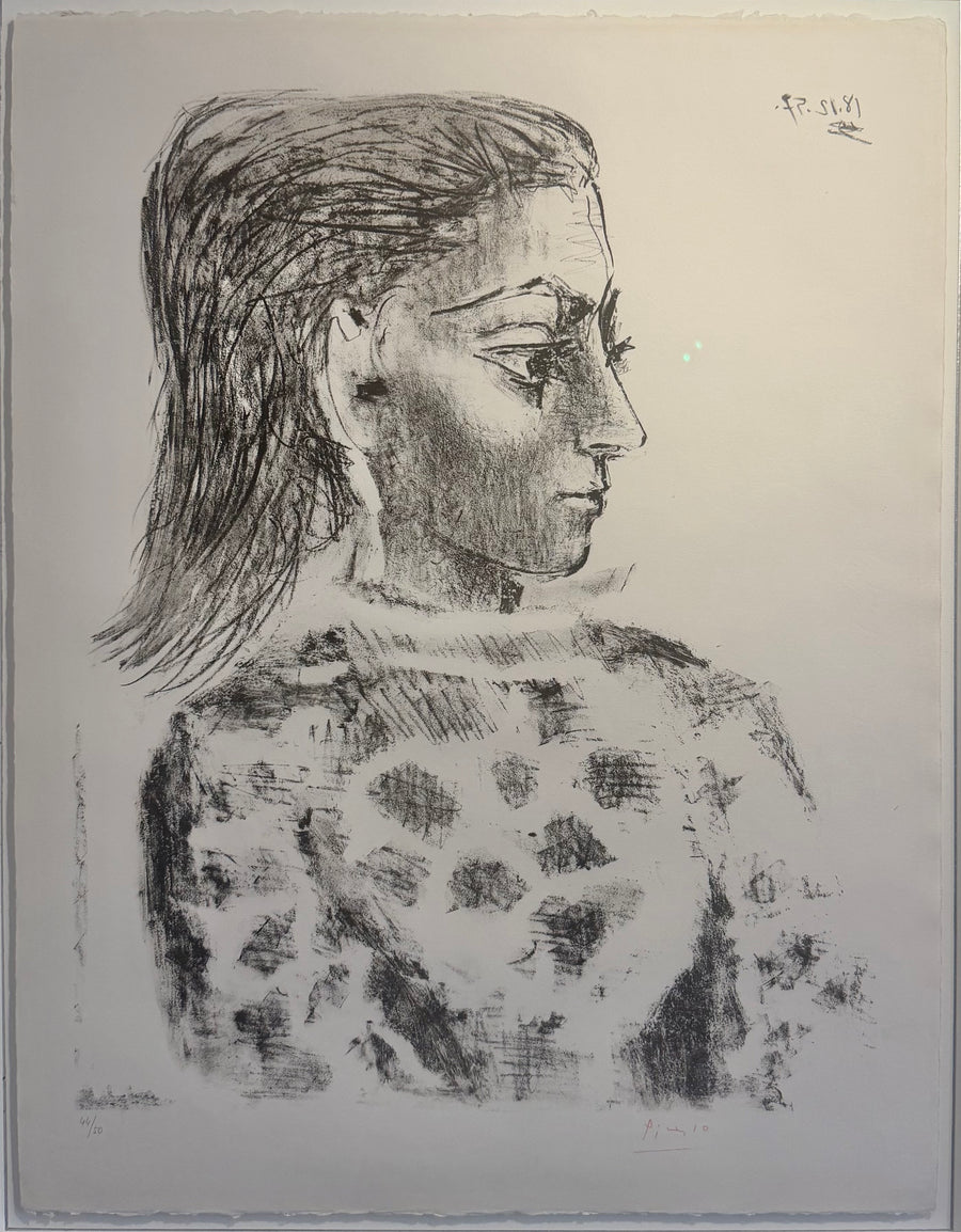Bust with Check Cloth Blouse