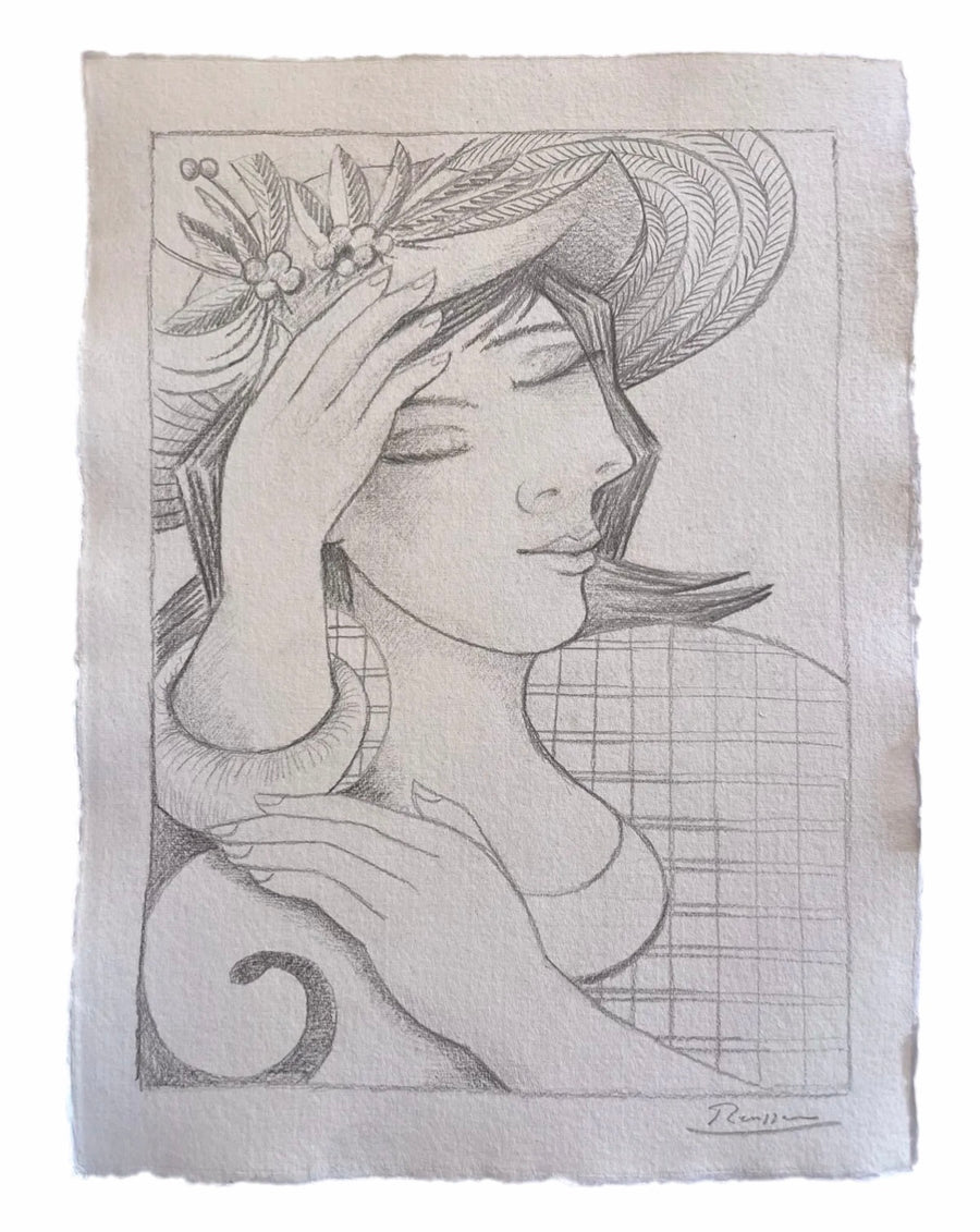 Artist: Erik Renssen.Title: Woman taking a nap.
