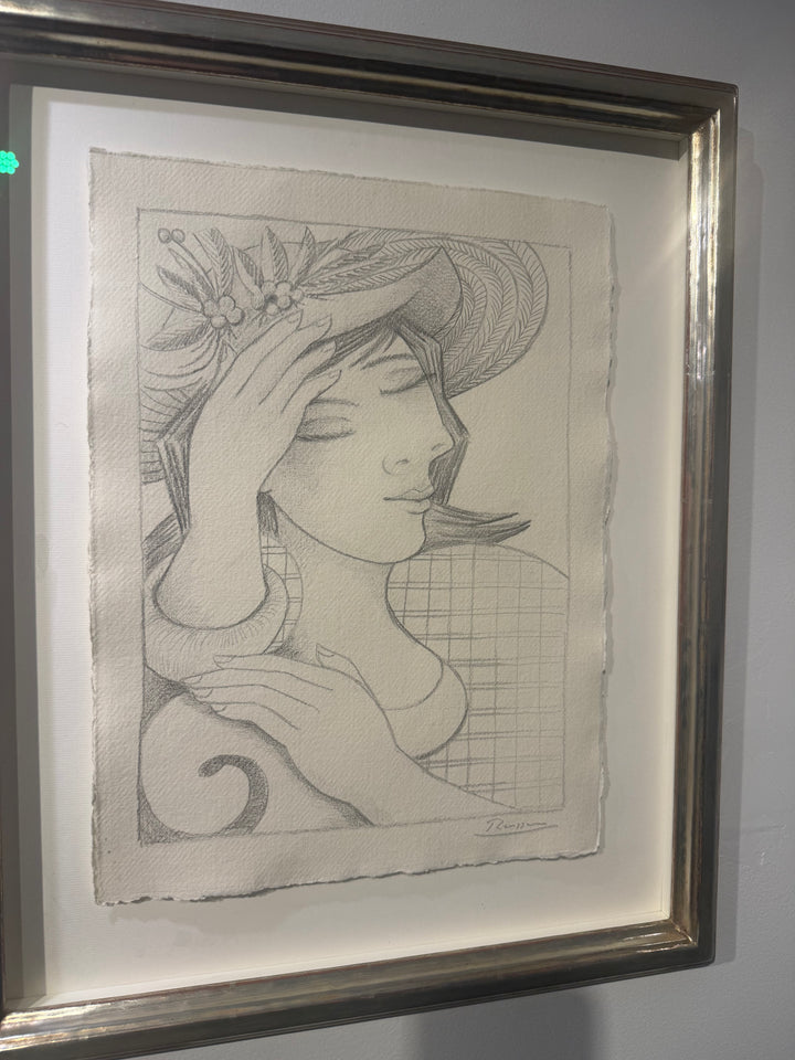Artist: Erik Renssen.Title: Woman taking a nap.