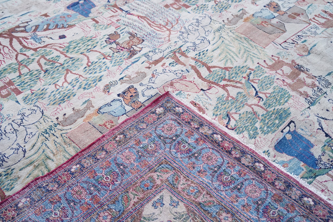 Antique  Lavar Kerman Rug 21’ x 29’6’