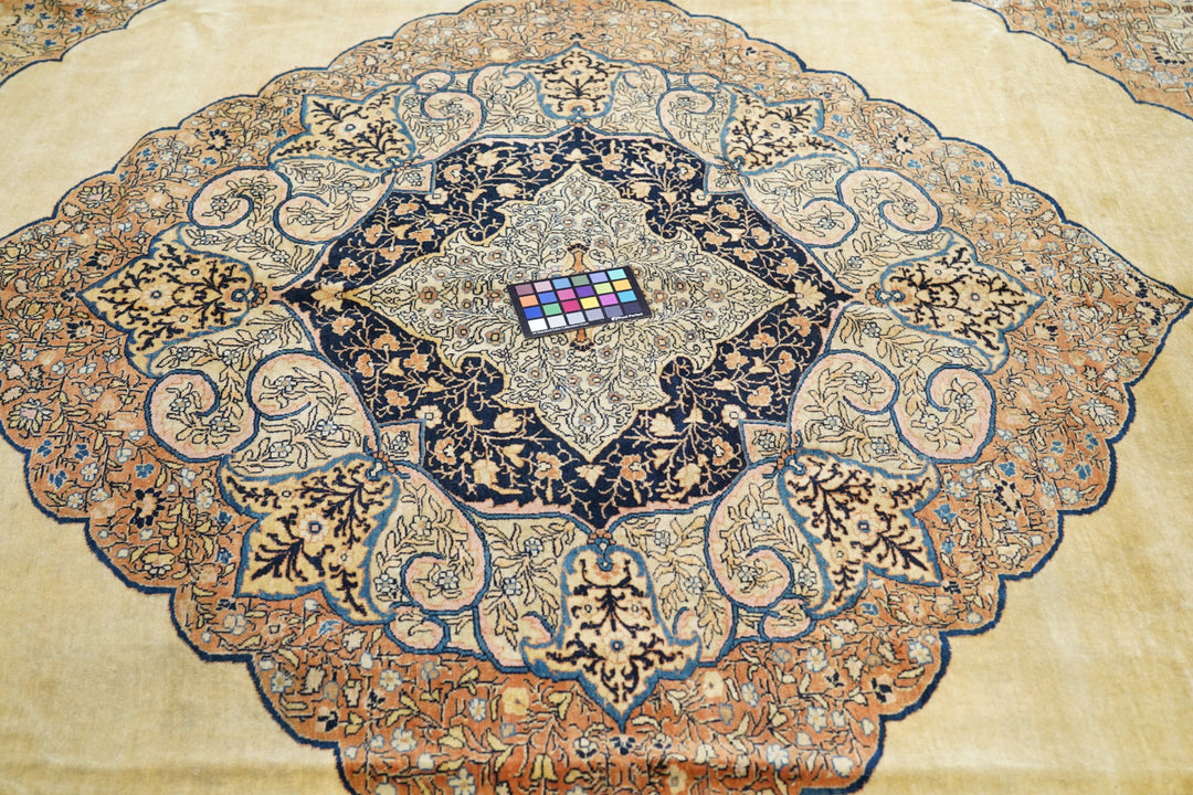 Antique Haji jalili Tabriz  Rug 9'5'' x 10'7''
