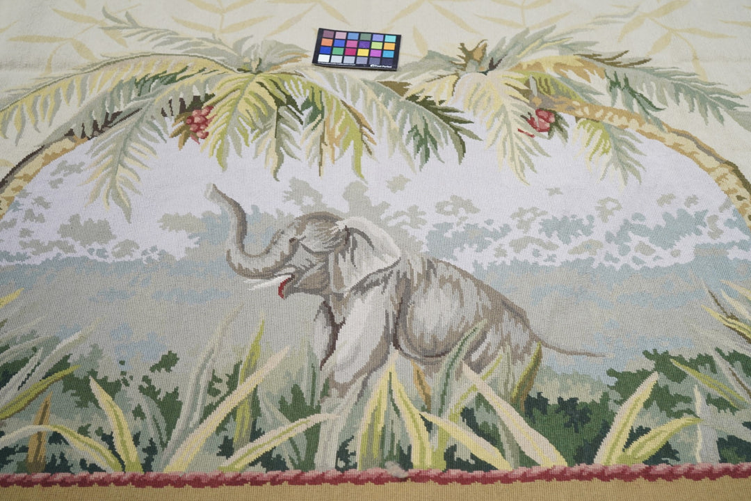 French Aubusson Design Rug 9' x 12'