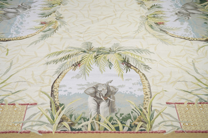 French Aubusson Design Rug 9' x 12'