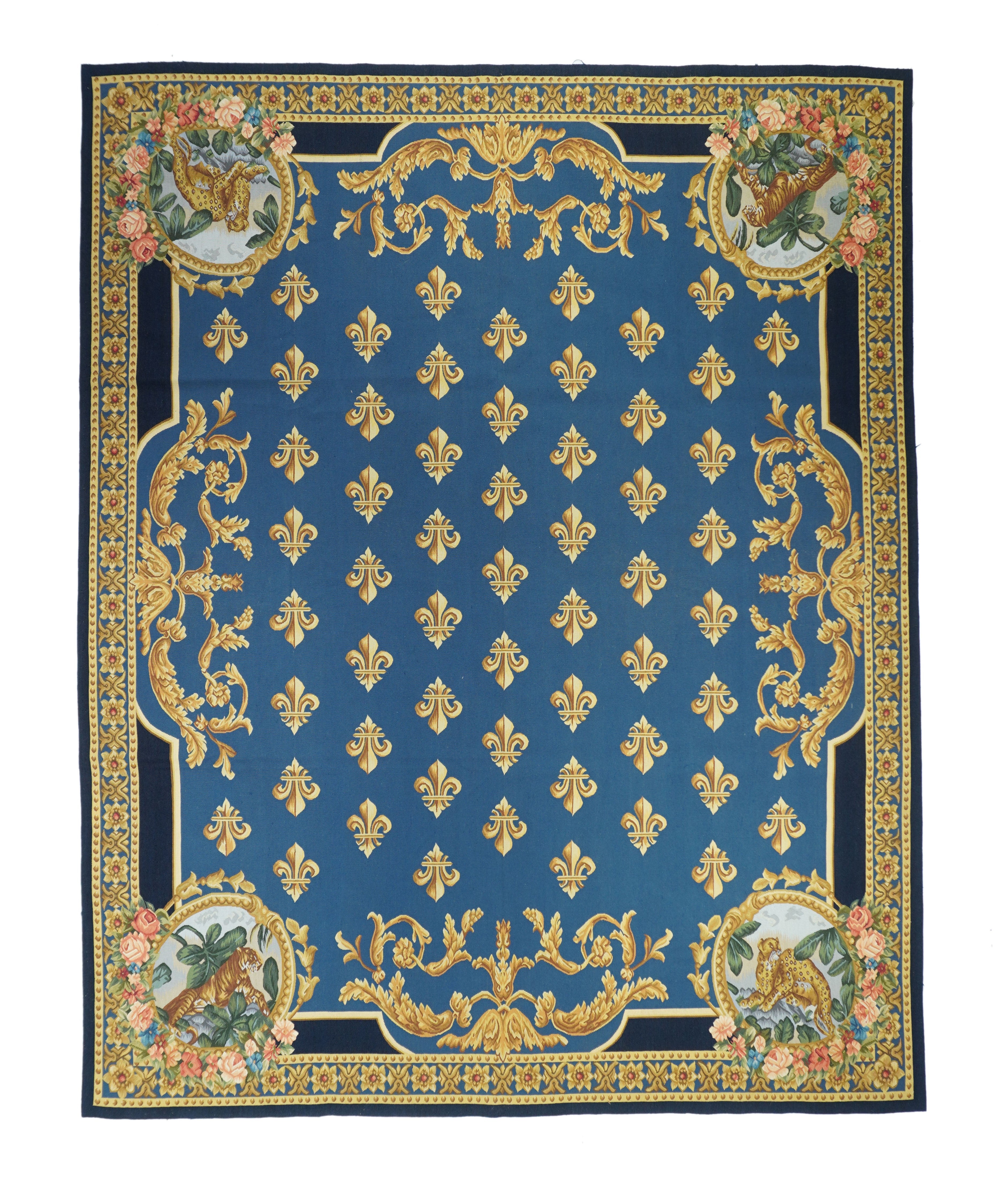 French Aubusson Design Rug 8'1'' x 10'2'' – Victor Gallery