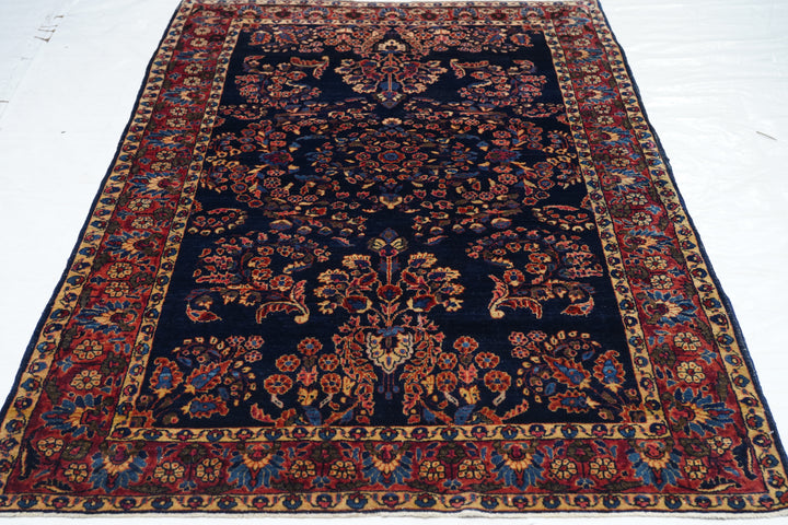 Antique Mohajeran Sarouk Rug 4'2" x 6’2"