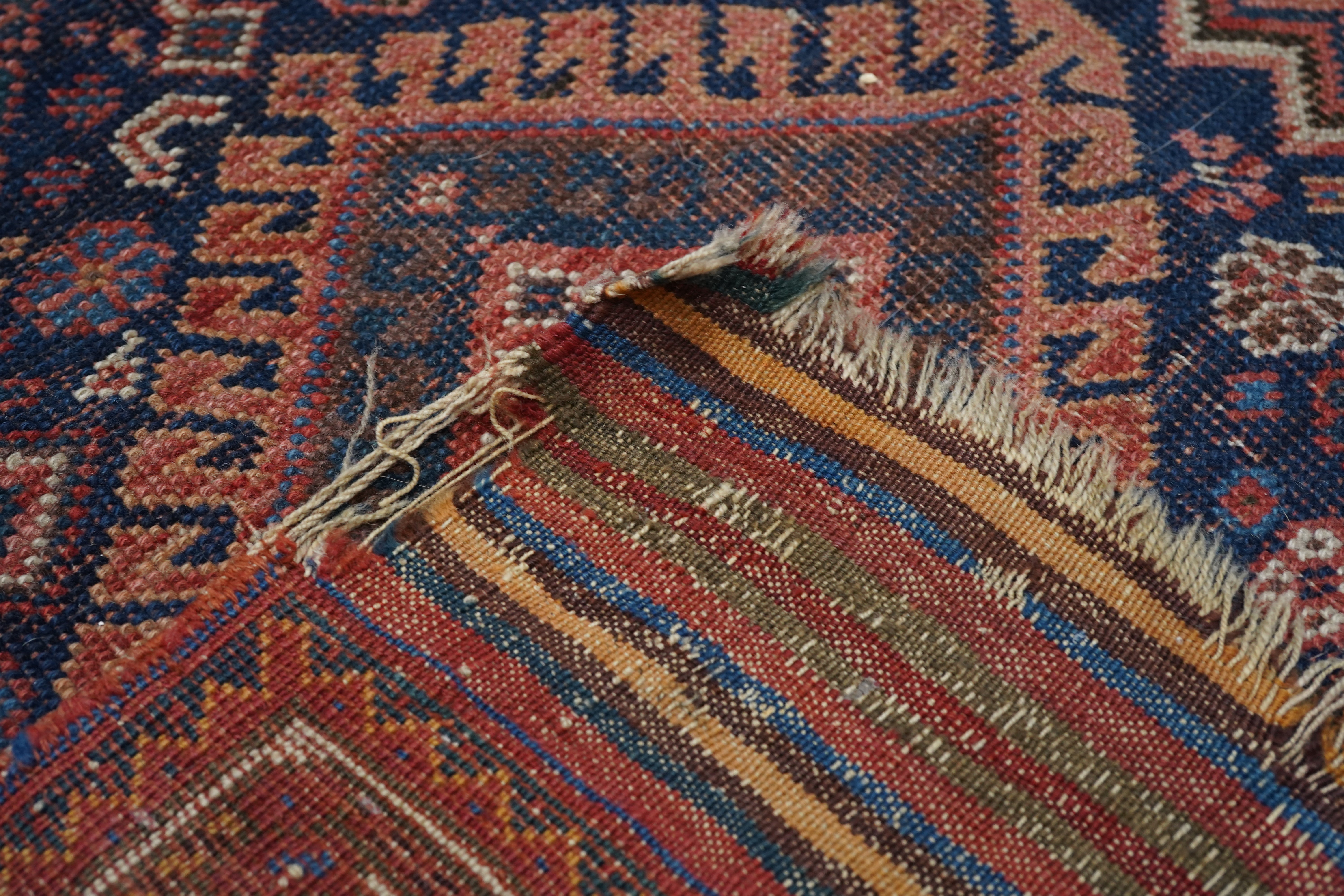 Antique Qashqai Rug 4'7