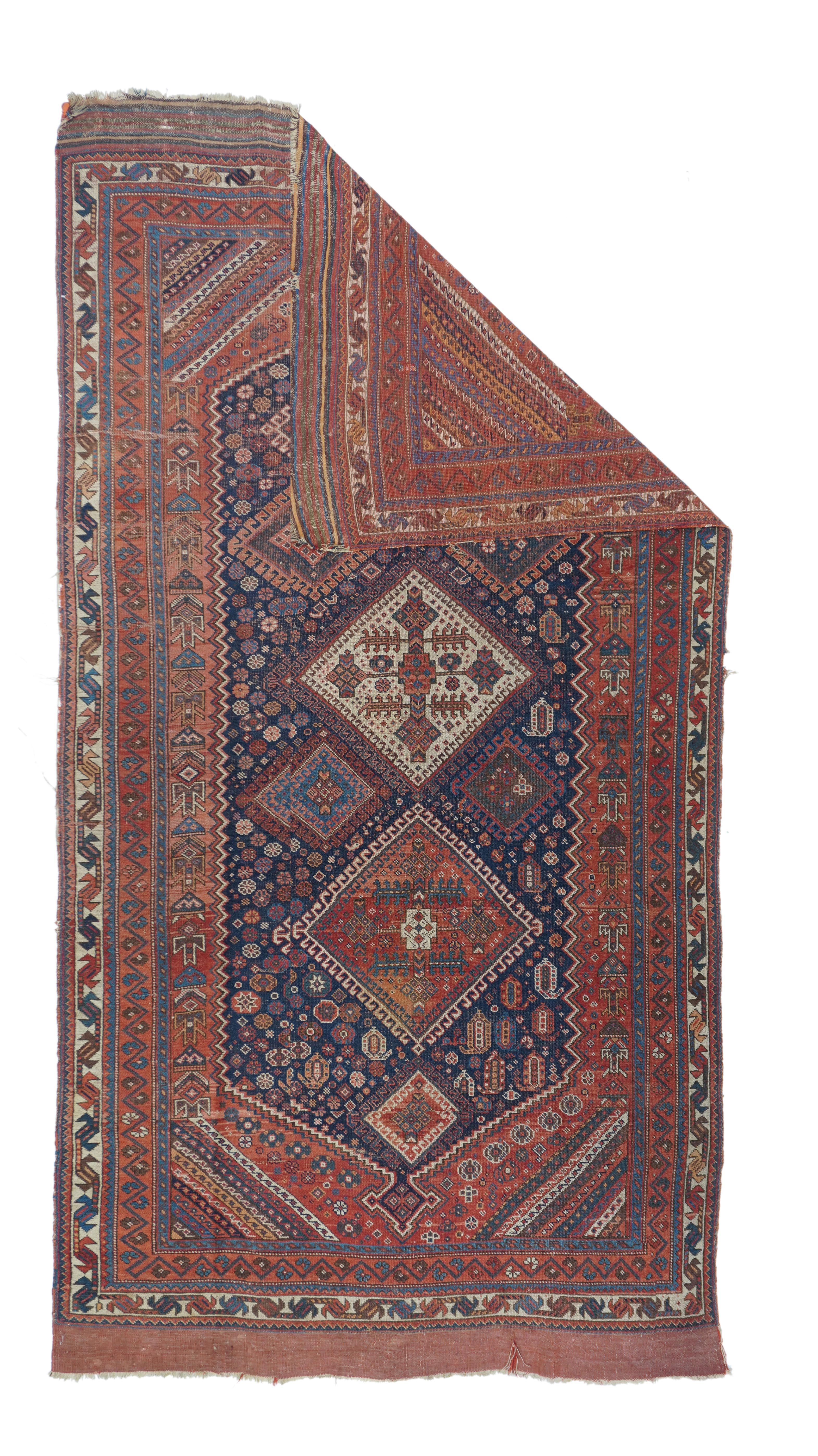 ラグ・カーペット Antique Qashqai rug Antique Qashqai Rug 4'7