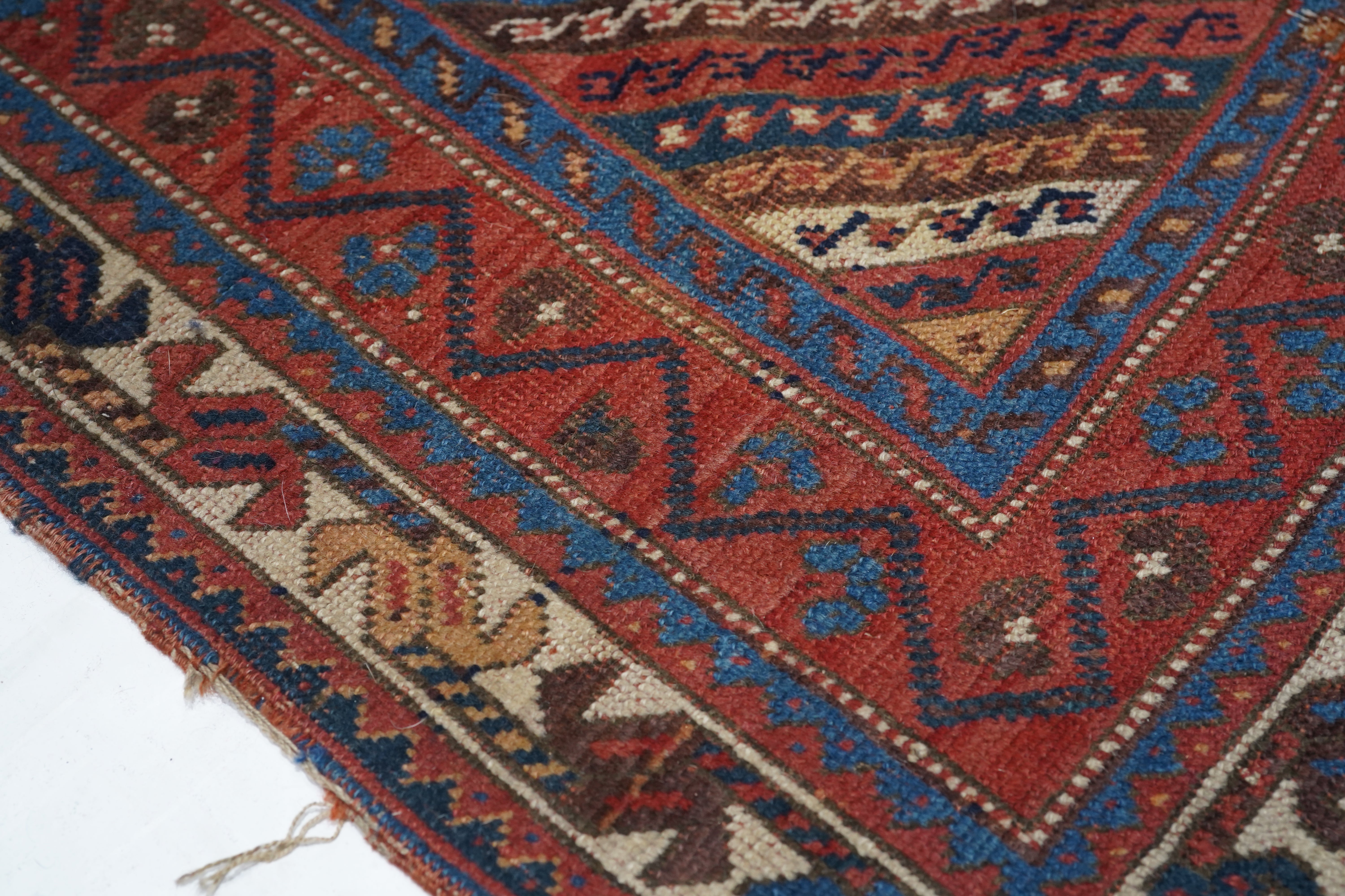 Antique Qashqai Rug 4'7