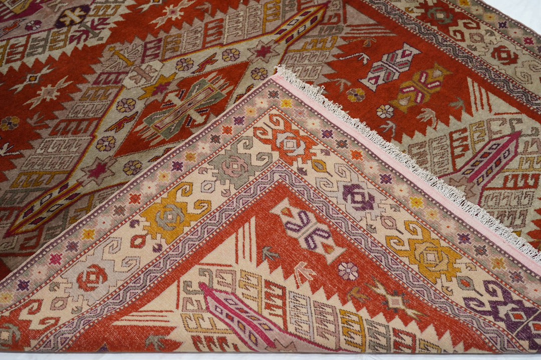 Vintage Turkish Wool Rug 4'10'' x 6'8''