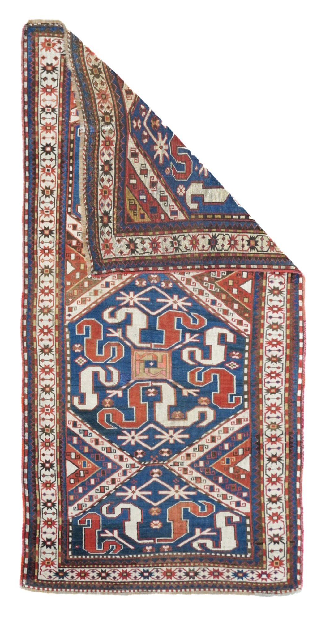 Antique Claudband Kazak Rug 3'11'' x 7'10''
