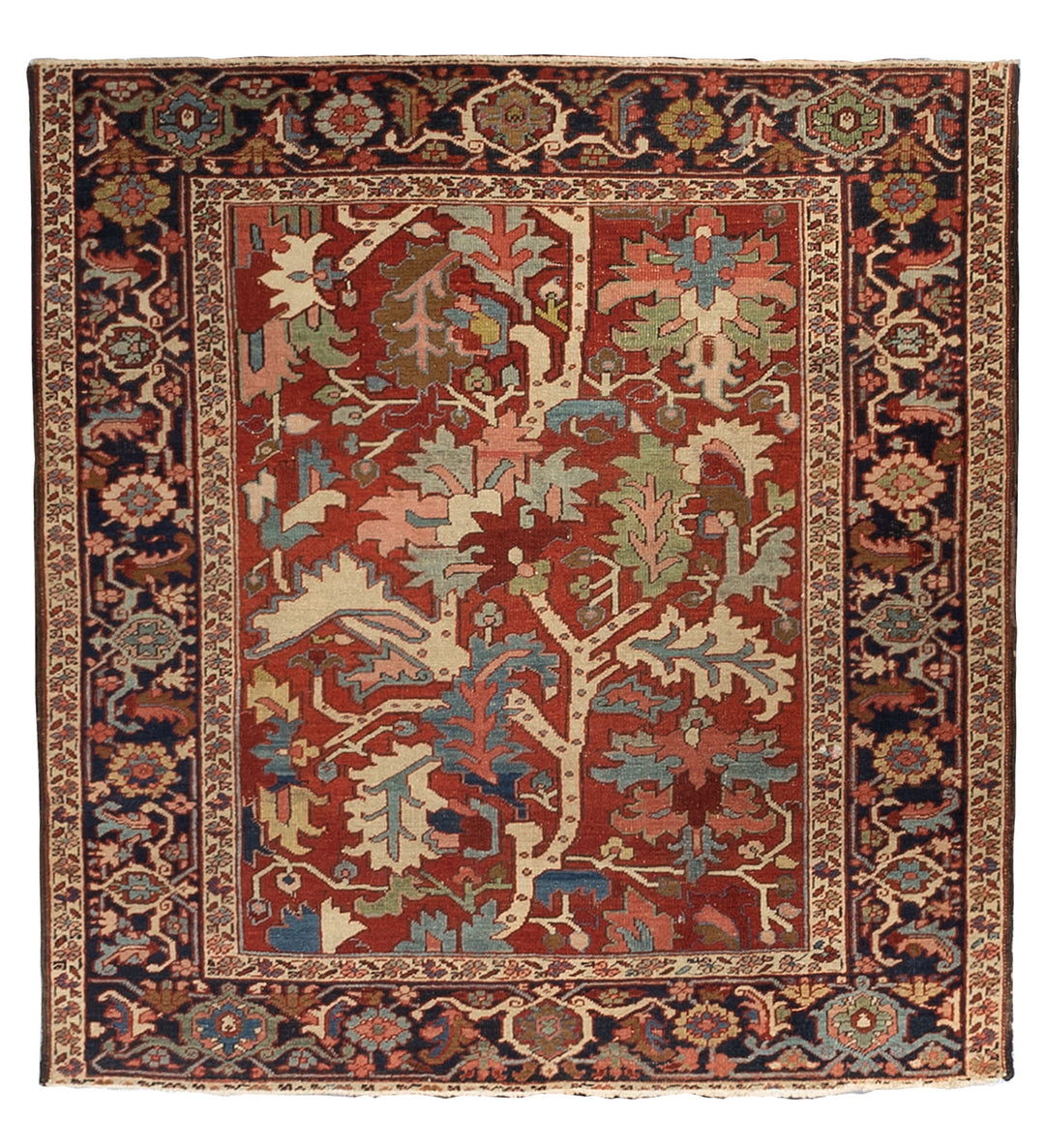 Antique Persian Serapi Rug 5’0" x 5’9”