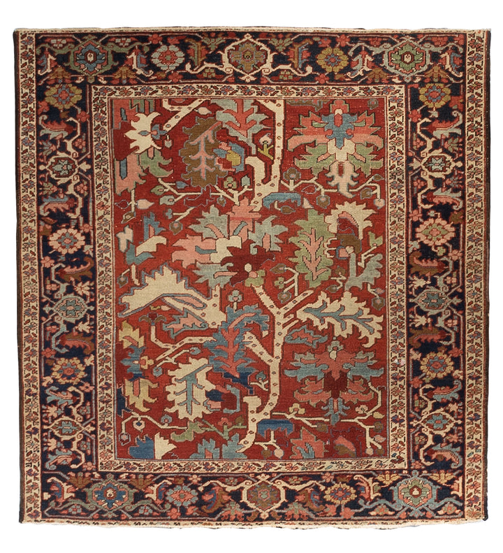 Antique Persian Serapi Rug 5’0" x 5’9”