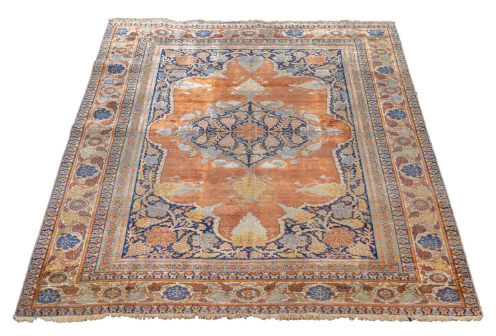 Fine Antique Persian Silk Heriz Rug 3'9'' x 5'3''