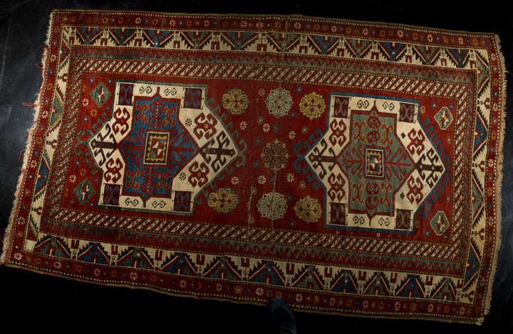 Antique Caucasian Kazak Rug 4’3" x 7’0"