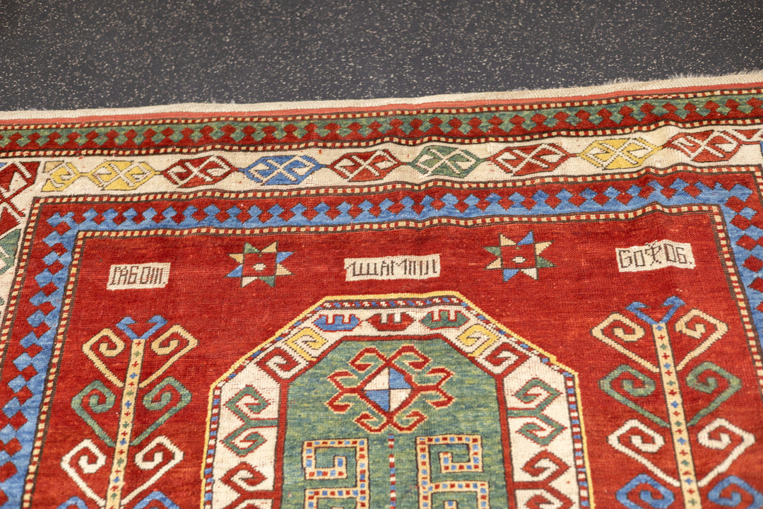 Antique Caucasian Kazak Rug 5'8" x 9'10''
