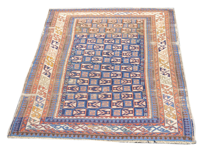 Antique Kuba Rug 3'8'' x 5'1''