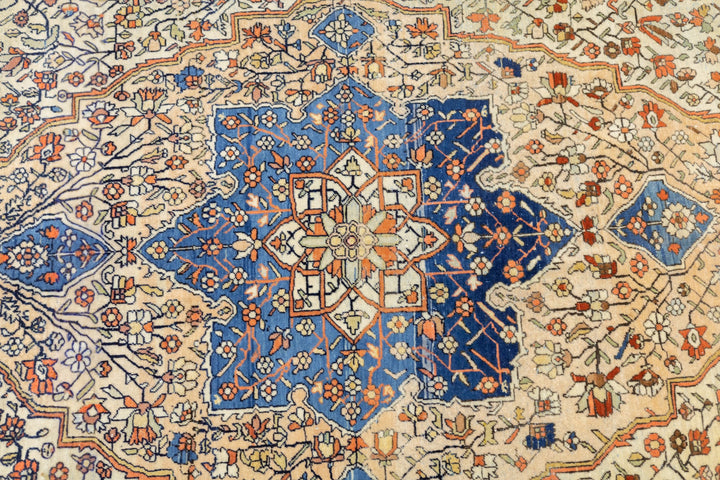 Antique Mohtasham Kashan Rug 7'1" x 10'