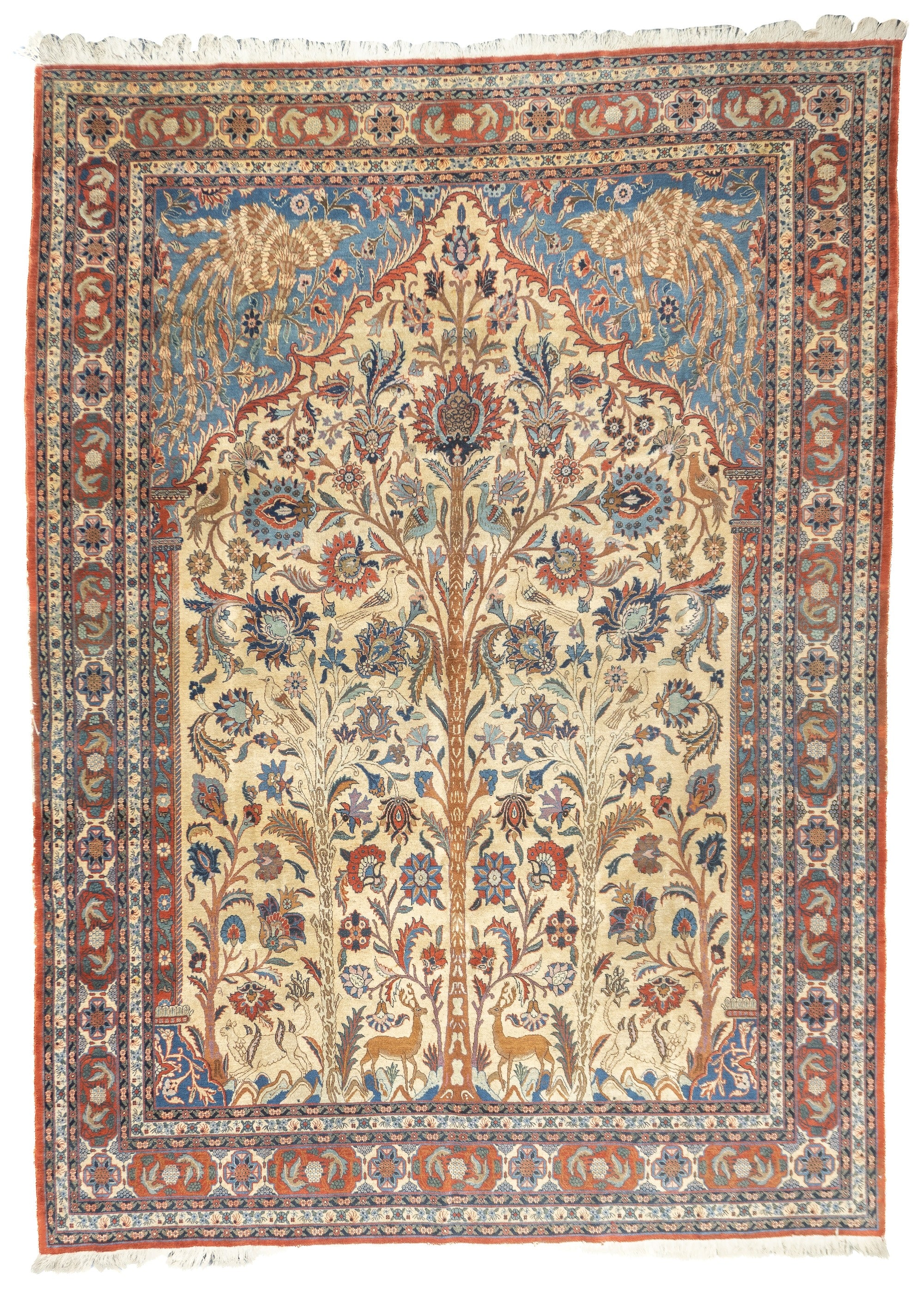 Fine Antique Persian Isfahan Tree of Life Rug 8'5'' x 11'8'' – Victor ...