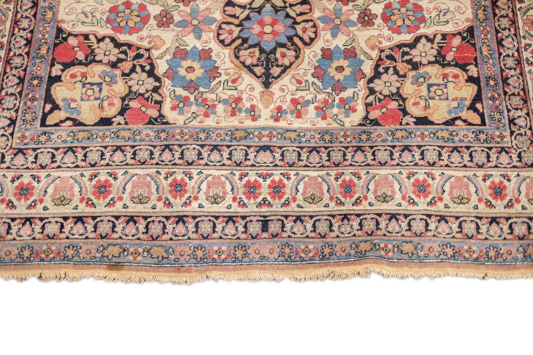 Antique Persian Lavar Kerman Rug 4'2'' x 6'2''