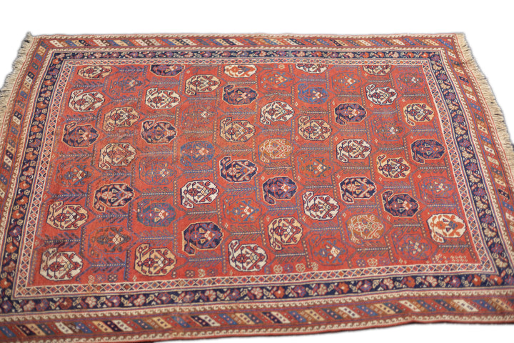 Antique Persian Afshar Rug 4'2'' x 5'1''