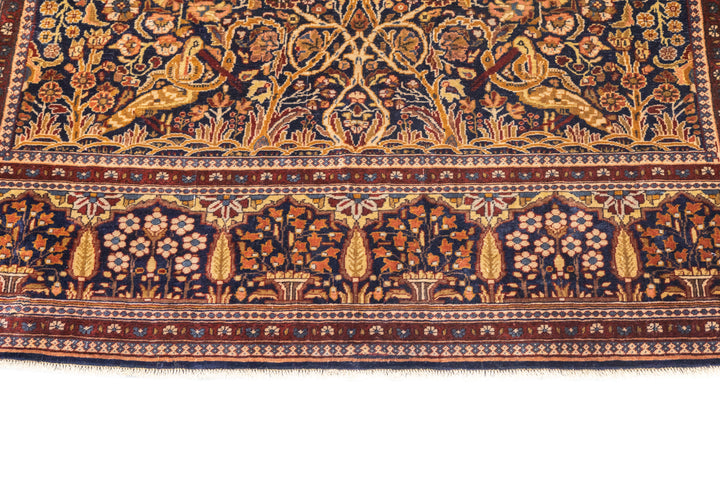Antique Persian Dabir Kashan Manchester Rug 5'0" x 6'11''