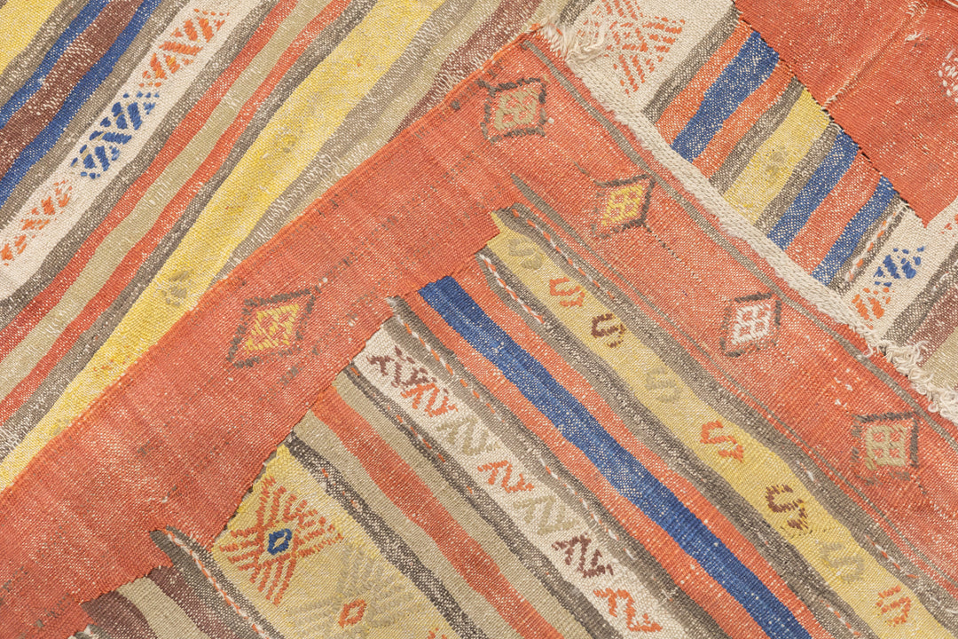 Antique Turkish Kilim Rug 4'9'' x 10'5''