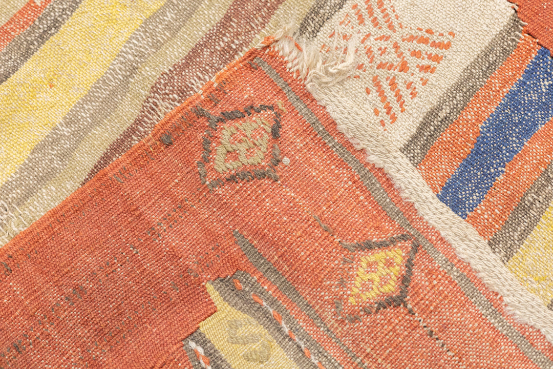 Antique Turkish Kilim Rug 4'9'' x 10'5''