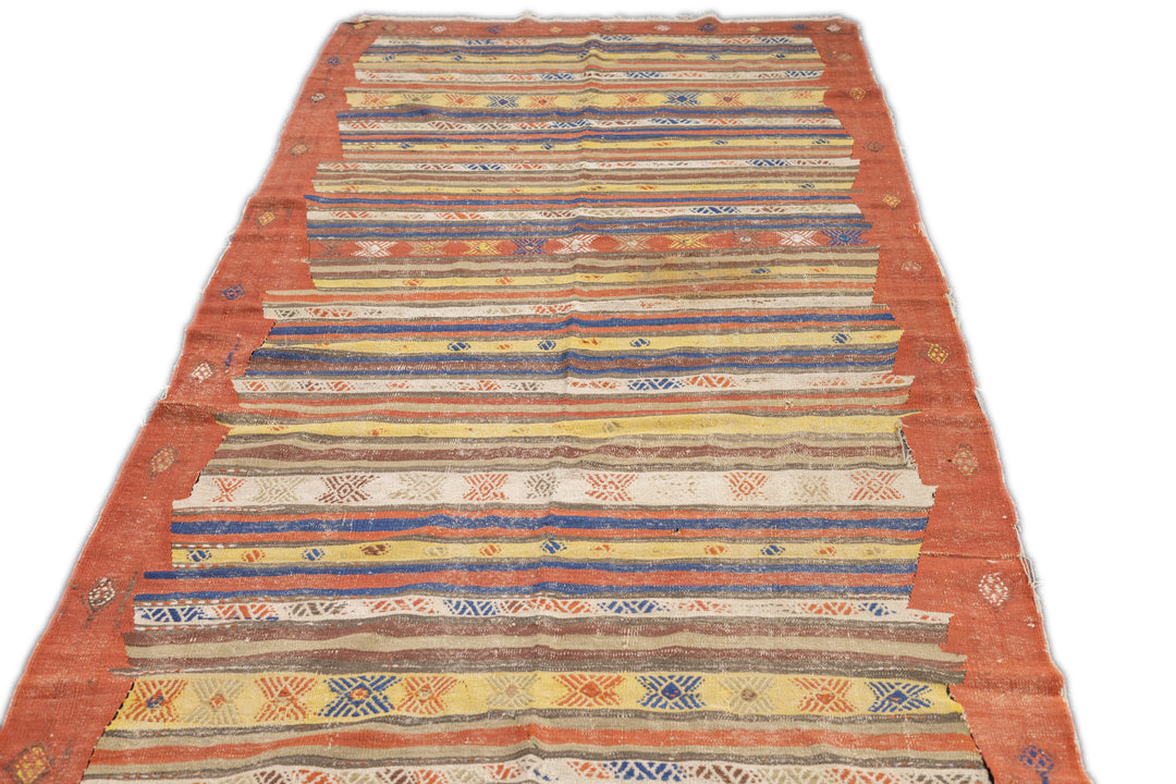 Antique Turkish Kilim Rug 4'9'' x 10'5''