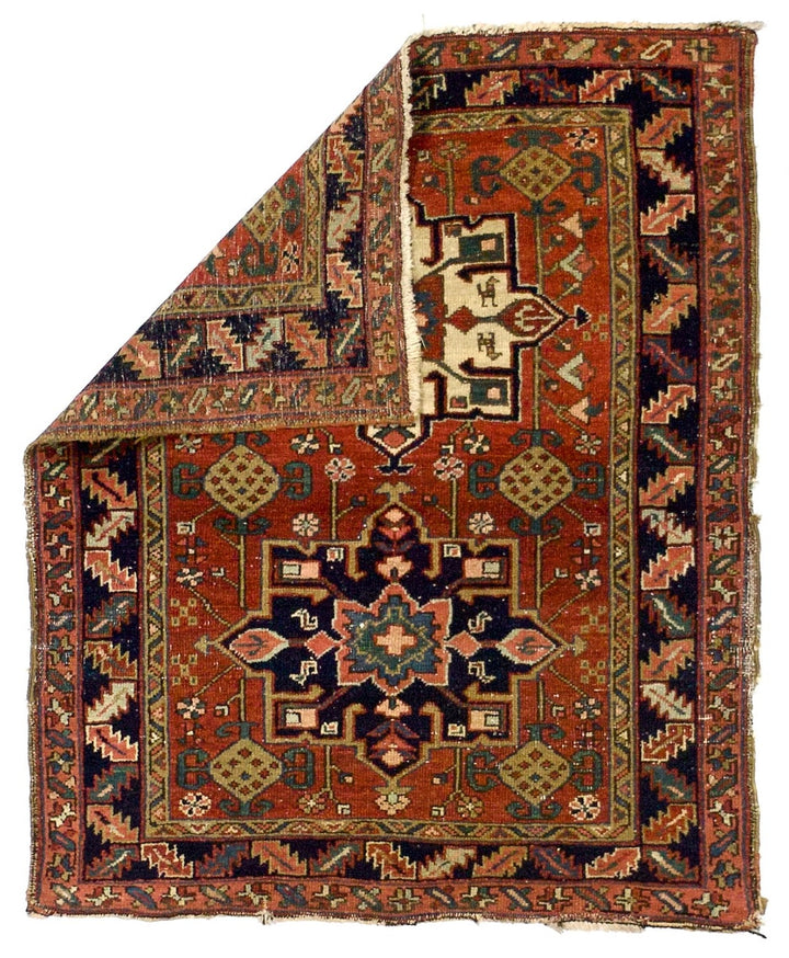 Fine Antique Heriz Karajeh Rug 3’4" x 4’2"
