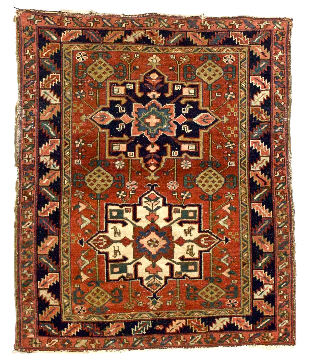Fine Antique Heriz Karajeh Rug 3’4" x 4’2"