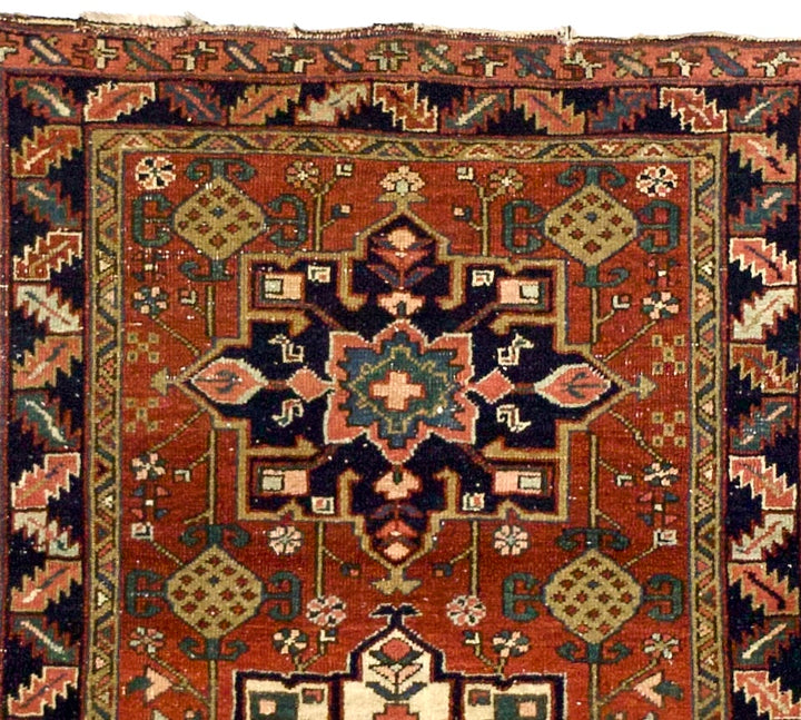 Fine Antique Heriz Karajeh Rug 3’4" x 4’2"