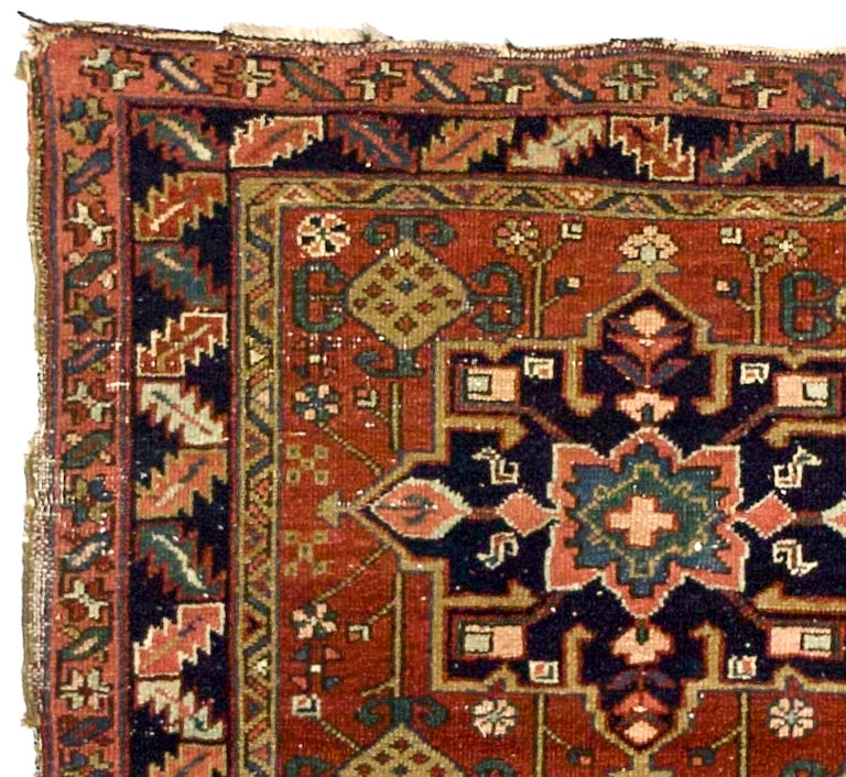 Fine Antique Heriz Karajeh Rug 3’4" x 4’2"