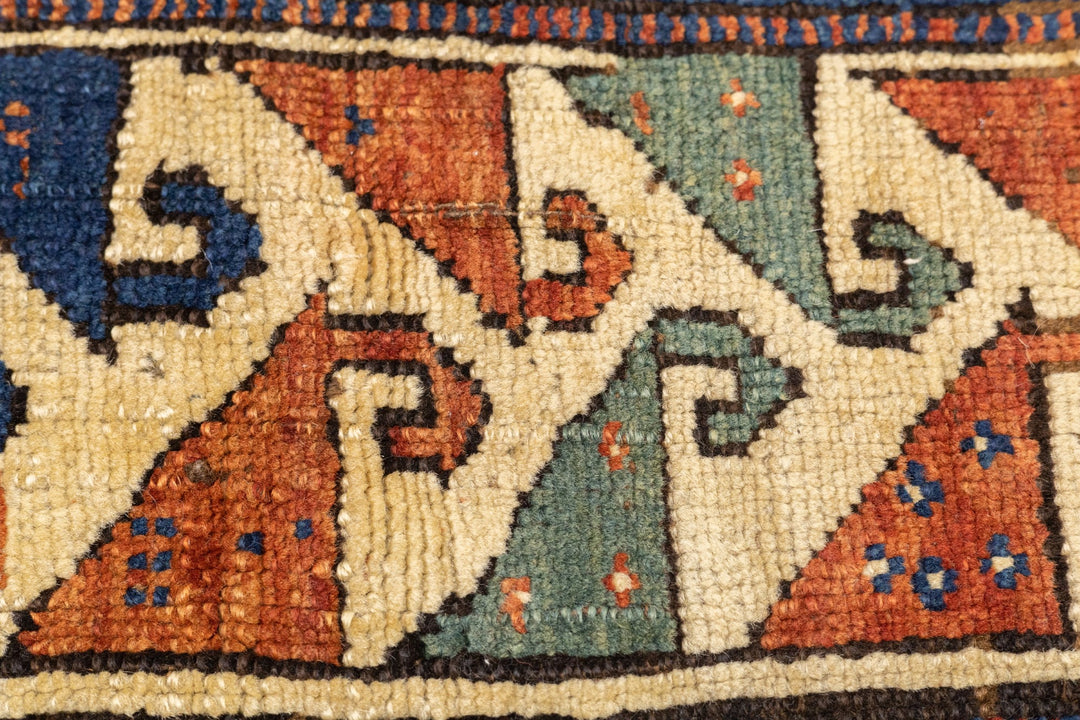 Antique Caucasian Kazak Rug 3'1'' x 4'3''