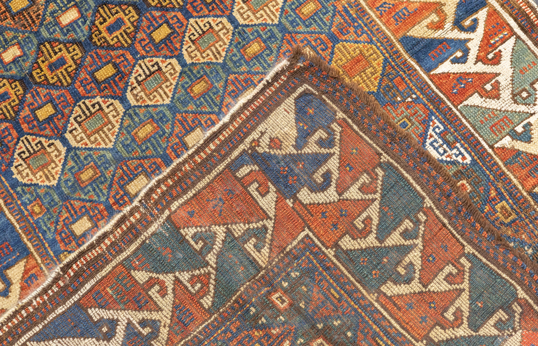 Antique Caucasian Kazak Rug 3'1'' x 4'3''