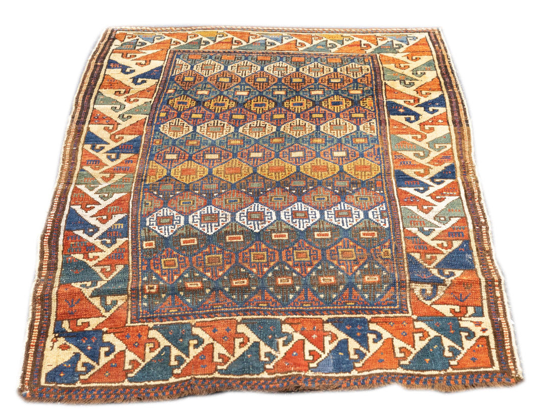 Antique Caucasian Kazak Rug 3'1'' x 4'3''