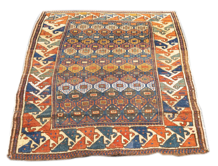 Antique Caucasian Kazak Rug 3'1'' x 4'3''