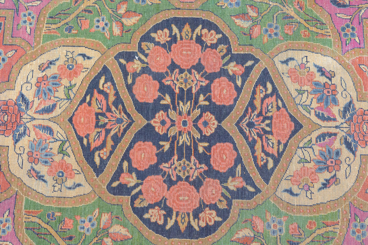 Antique Persian Dabir Kashan Rug 8'10'' x 11'6''