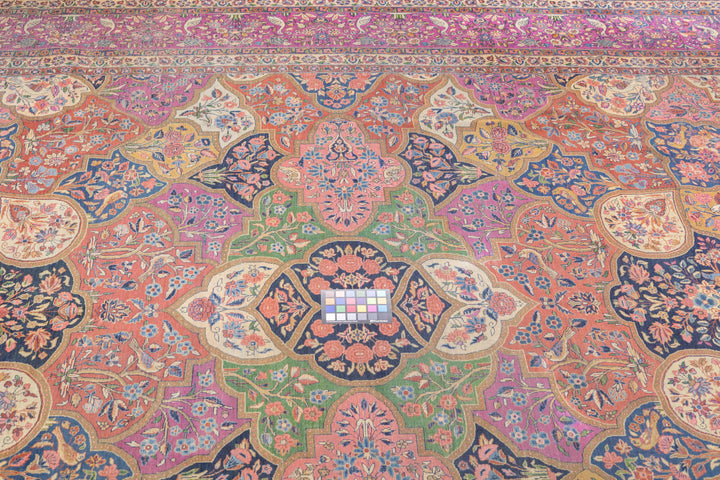 Antique Persian Dabir Kashan Rug 8'10'' x 11'6''