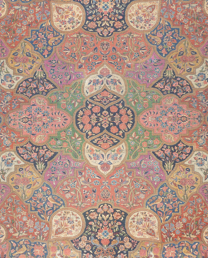 Antique Persian Dabir Kashan Rug 8'10'' x 11'6''