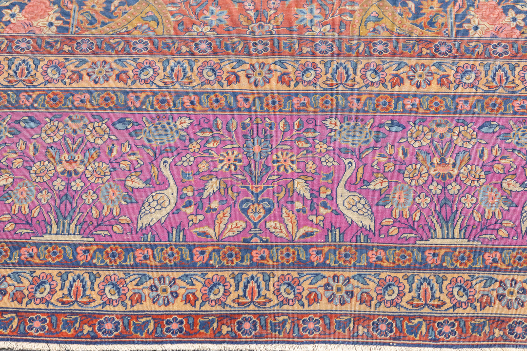 Antique Persian Dabir Kashan Rug 8'10'' x 11'6''