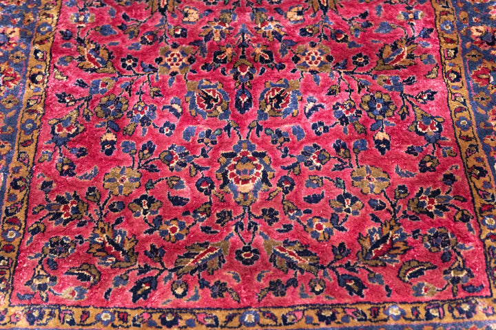 Antique Silk Persian Kashan Rug 1'11'' x 5'11''