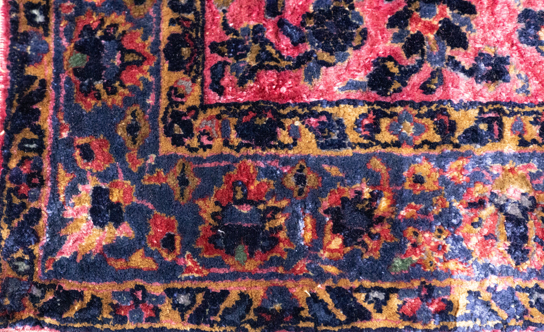 Antique Silk Persian Kashan Rug 1'11'' x 5'11''