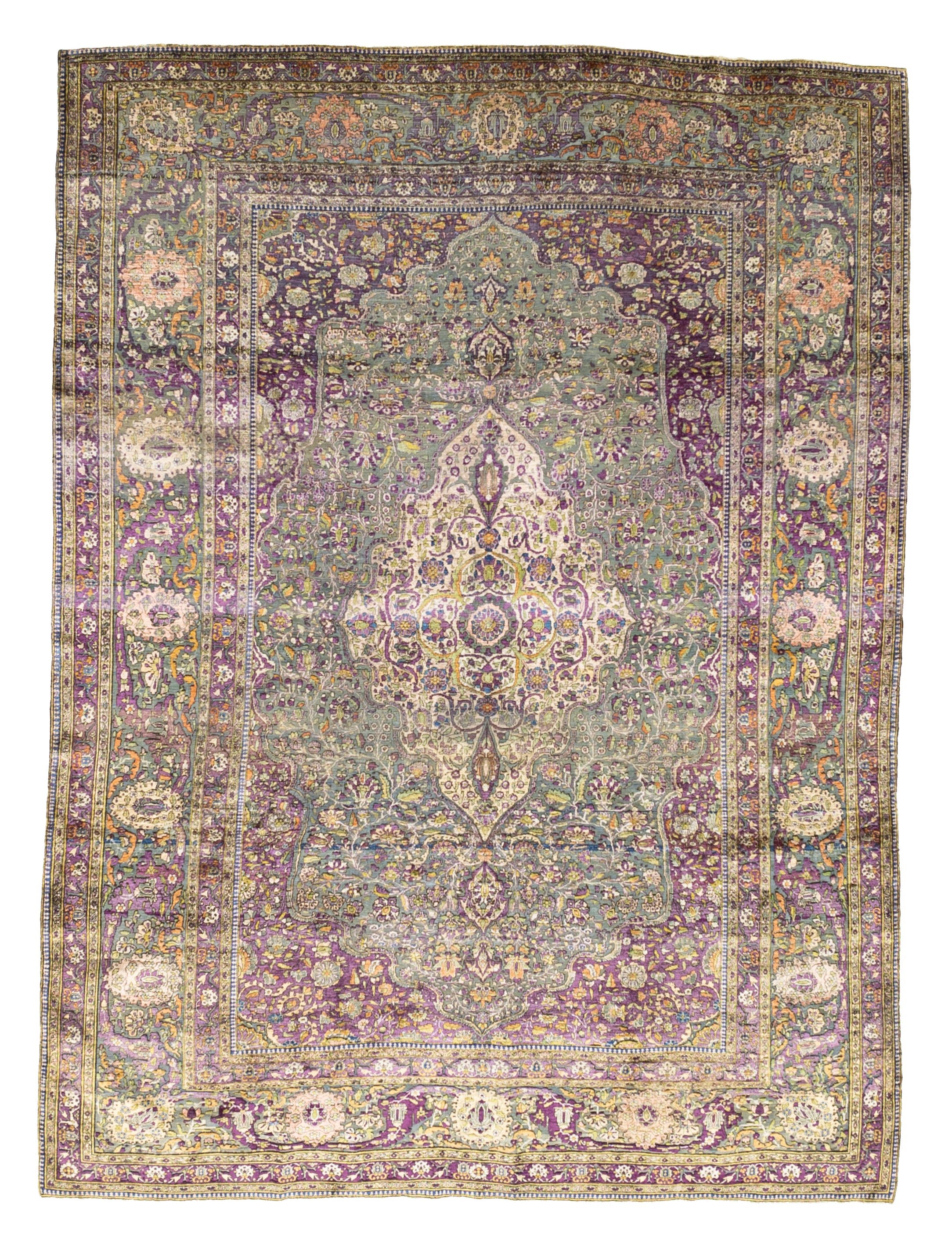 Fine Antique Silk Rug 7’5