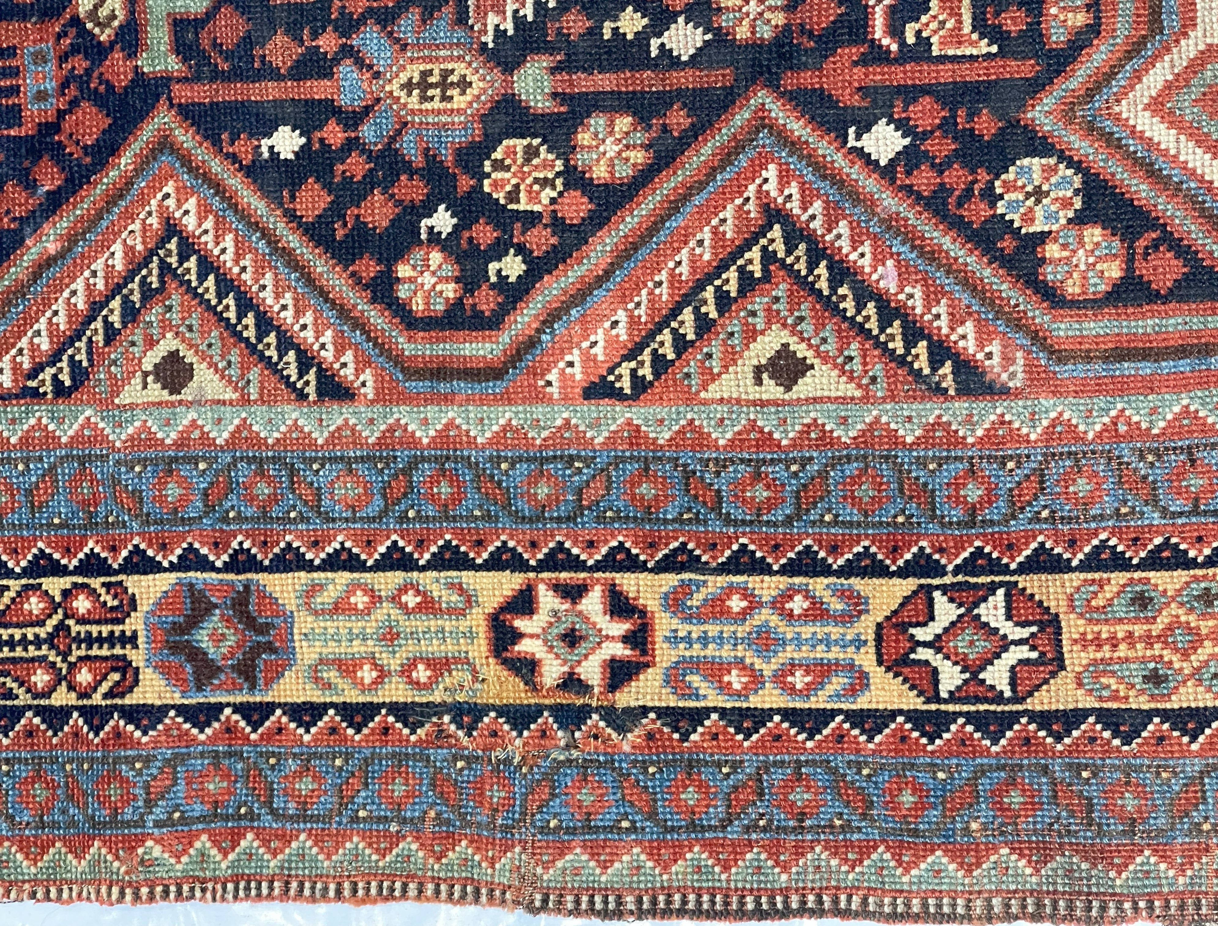 Antique Qashqai Rug 4'5