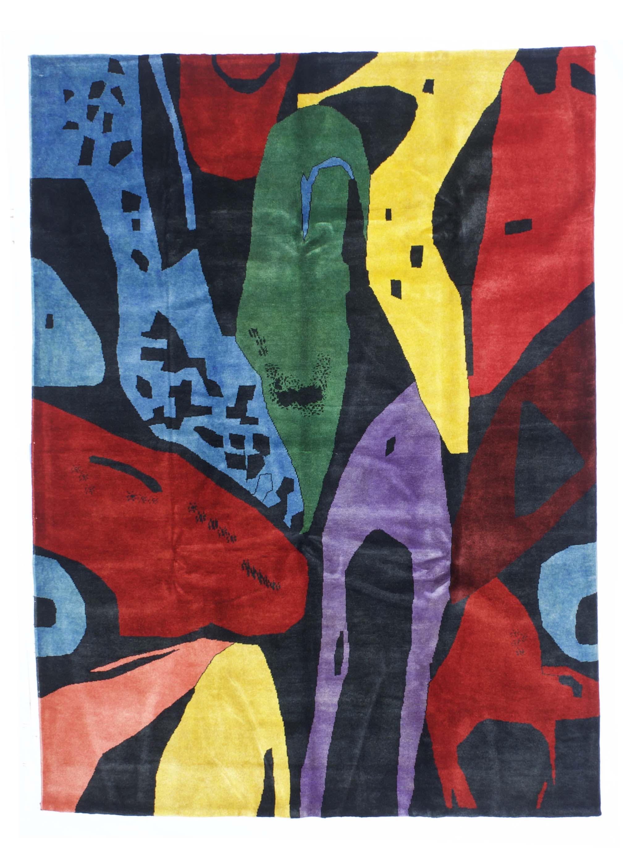 Mid Century French artistic Wool Rug 5'8